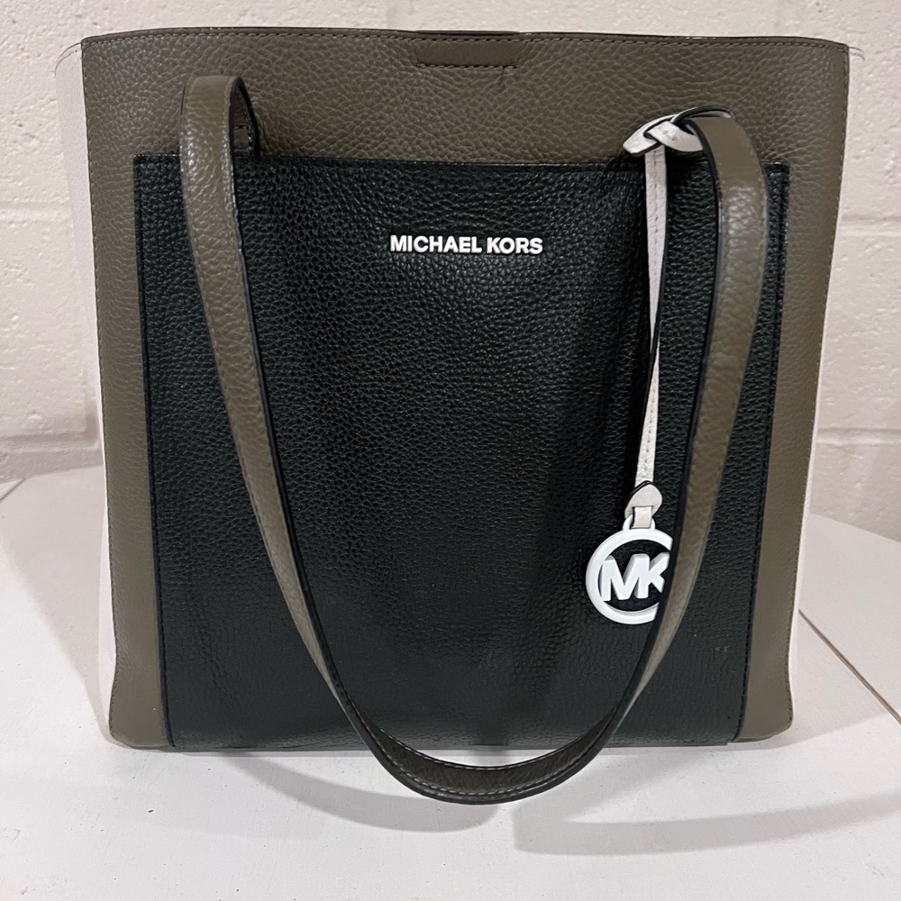 Michael Kors Olive and Black Tote